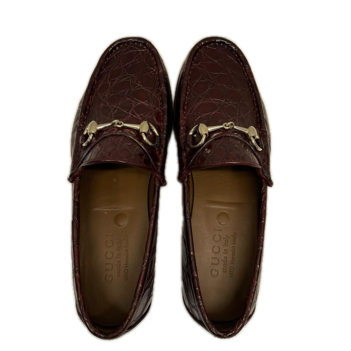 GUCCI クロコダイル　ホースビットローファー　325023 23.5cm (US5 1/2 UK5 EU37)