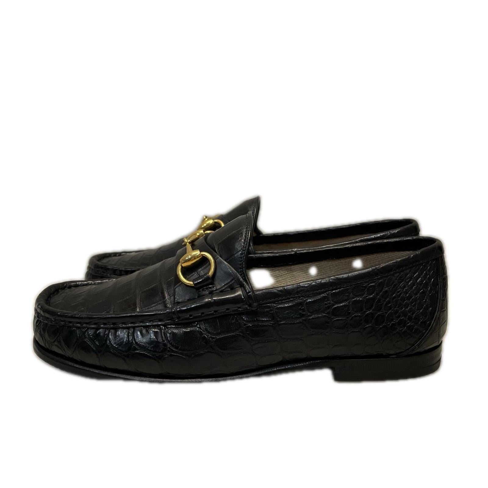 GUCCI 1953 クロコダイル ホースビットローファー 23.5cm (US5 1/2 UK5 EU37)