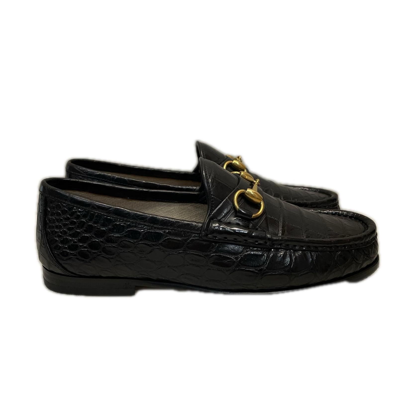 GUCCI 1953 クロコダイル ホースビットローファー 23.5cm (US5 1/2 UK5 EU37)