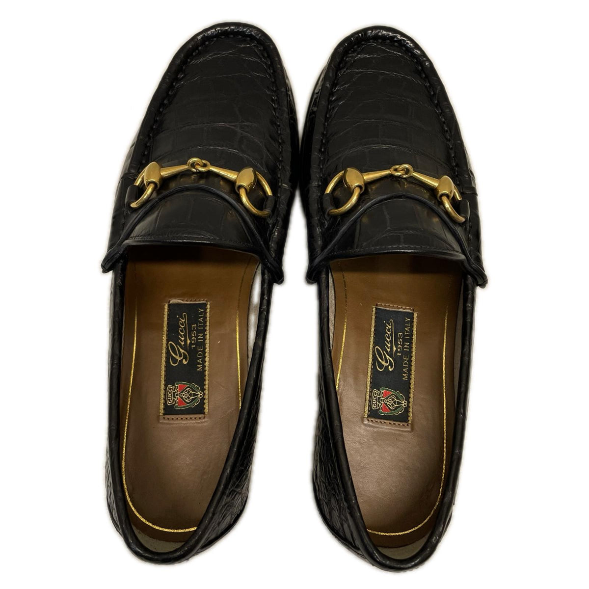 GUCCI 1953 クロコダイル ホースビットローファー 23.5cm (US5 1/2 UK5 EU37)