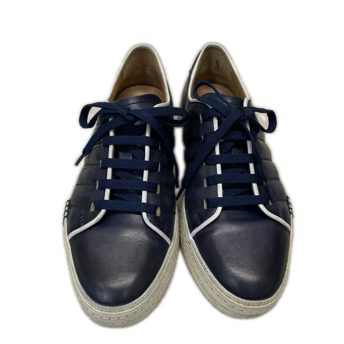 スニーカー BERLUTI プレイタイム レザースニーカー 5 1/2 ネイビー ネイビー
