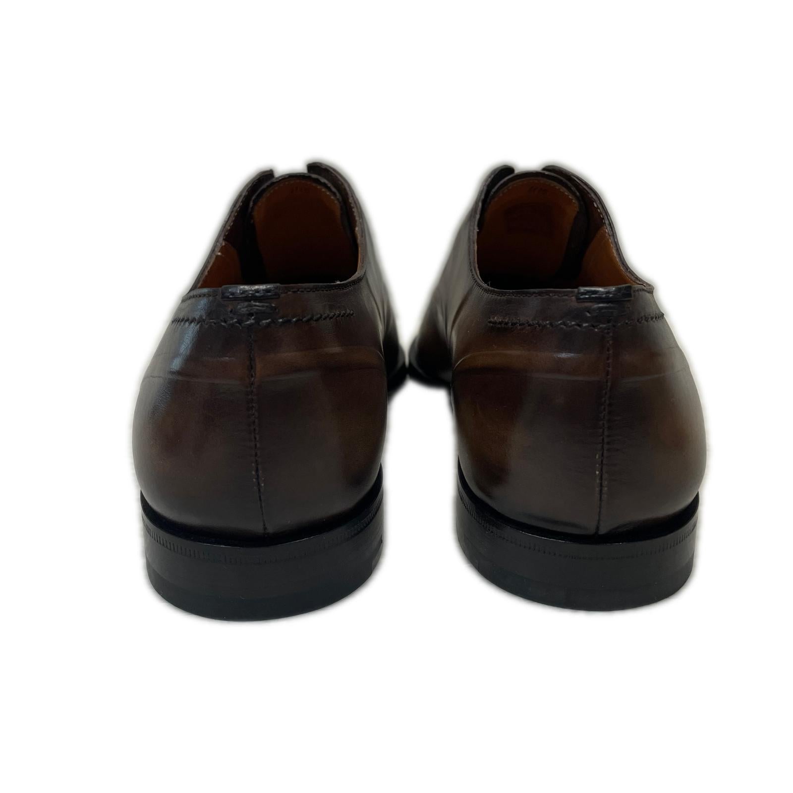 シューズ BERLUTI Victor ヴィクター パティーヌレザースリッポン 5 1/2 茶