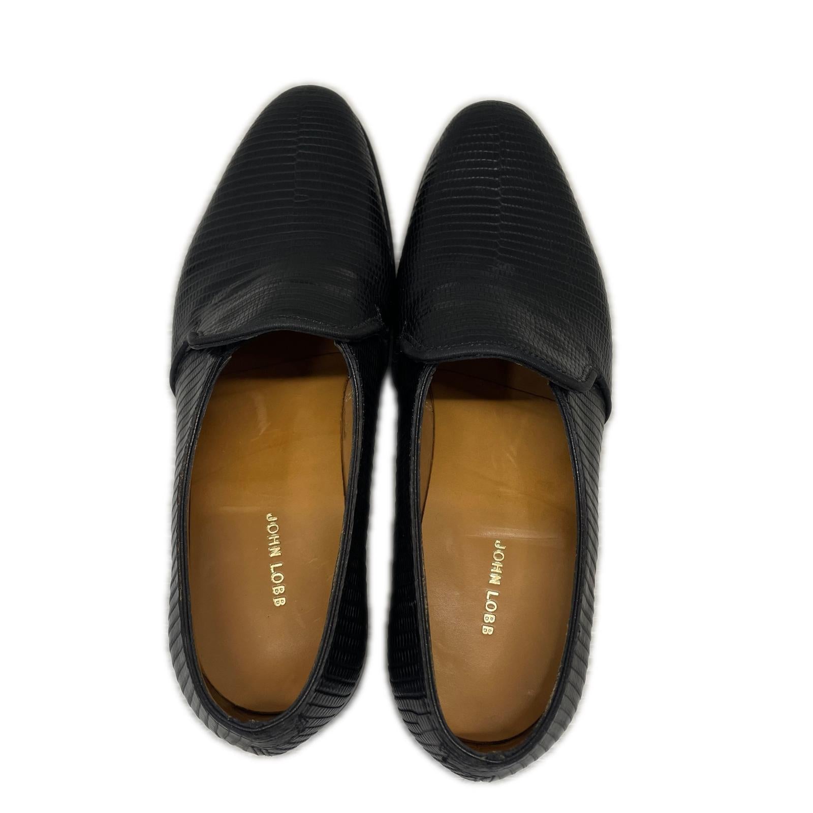 シューズ JOHN LOBB EDWARD レザースリッポン 5 黒 ブラック