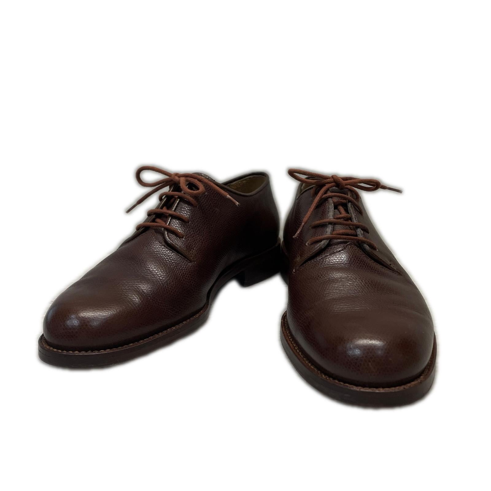 シューズ GIORGIO ARMANI レザーシューズ 5 濃茶