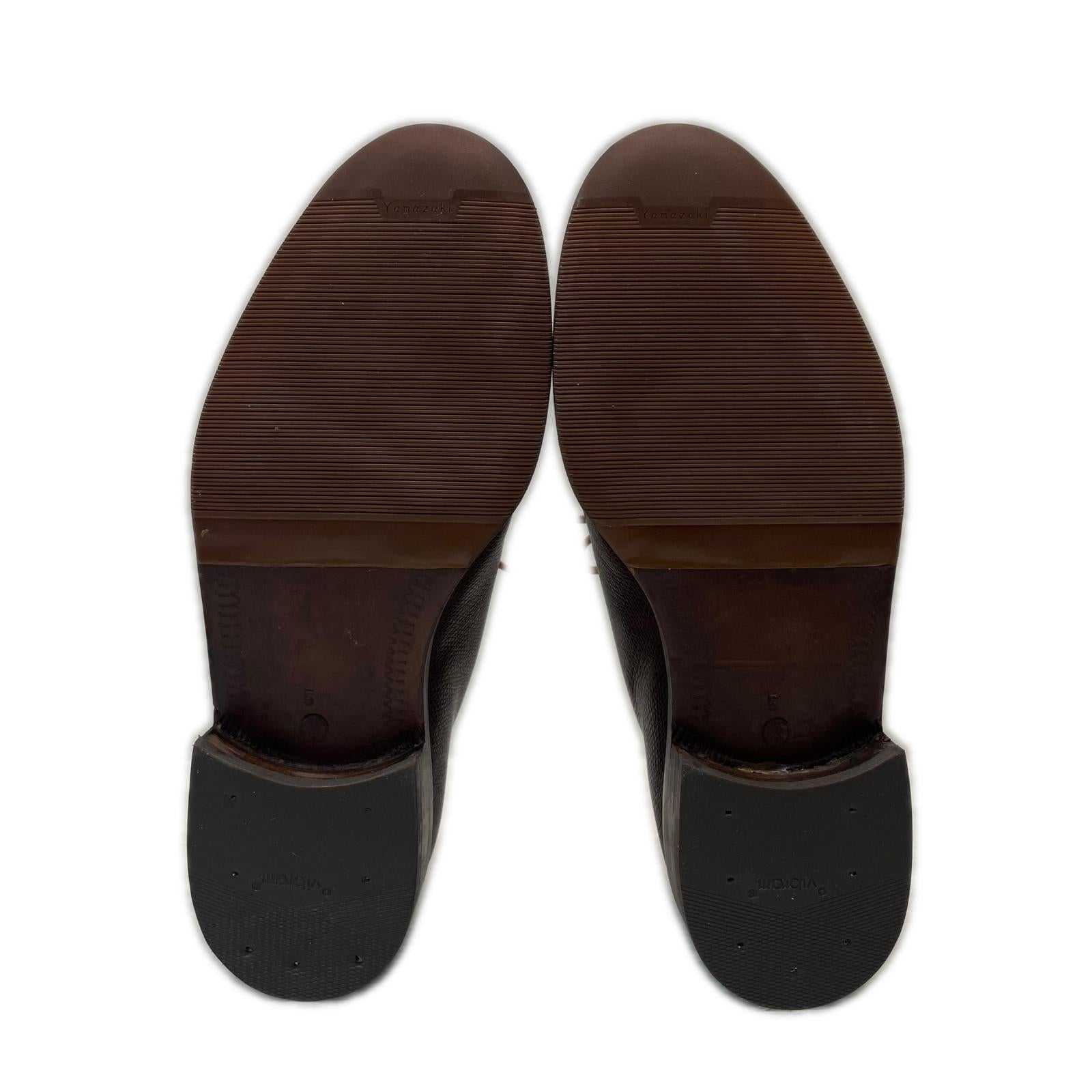 シューズ GIORGIO ARMANI レザーシューズ 5 濃茶
