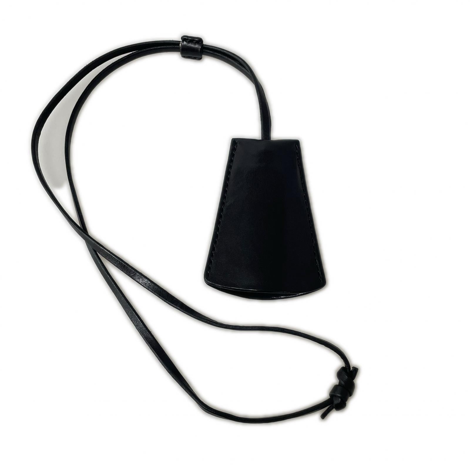 ネックレス ホースレザー ライターケース 黒 ブラック