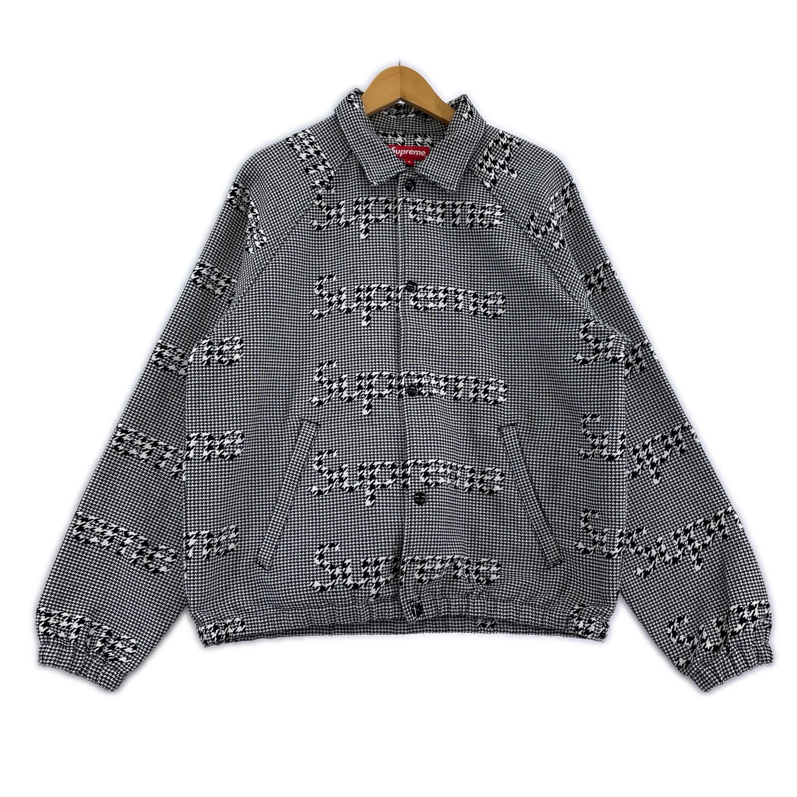ジャケット Houndstooth Logos Snap Front Jacket (S) S ブラック