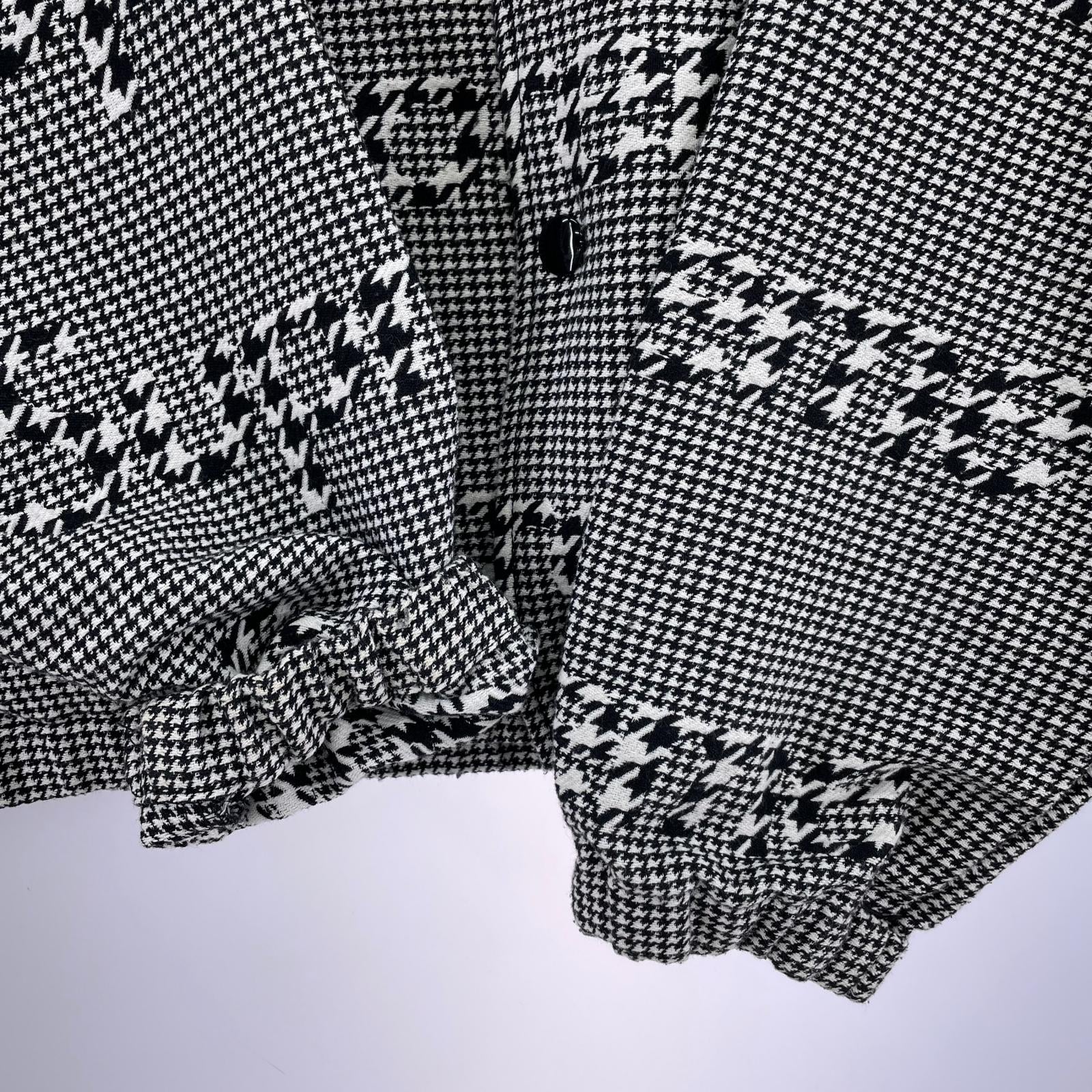 ジャケット Houndstooth Logos Snap Front Jacket (S) S ブラック