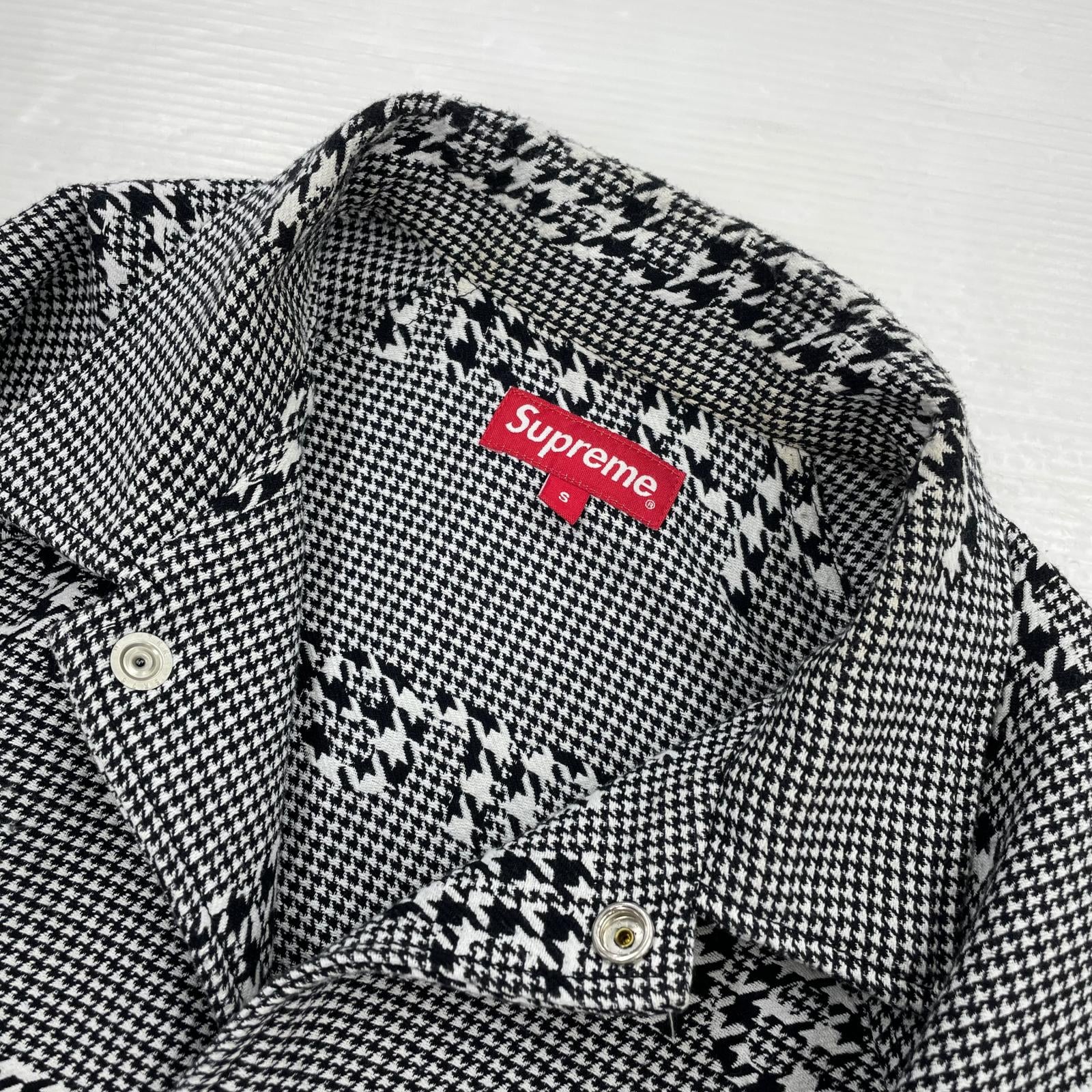 ジャケット Houndstooth Logos Snap Front Jacket (S) S ブラック