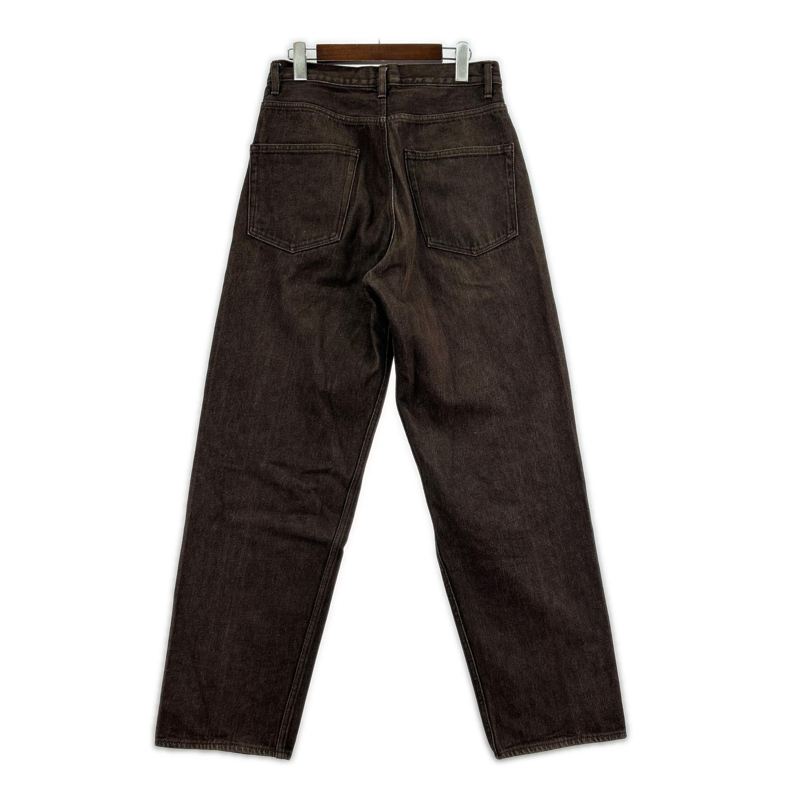 デニムパンツ HARD TWIST DENIM WIDE PANTS 茶 ブラウン