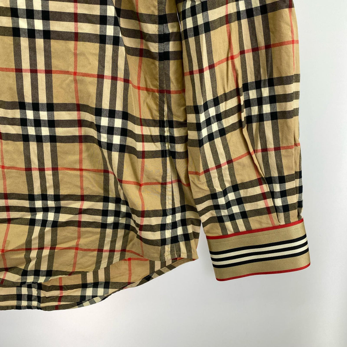 長袖シャツ BURBERRY 20AW CHECKD SHIRT M ベージュ
