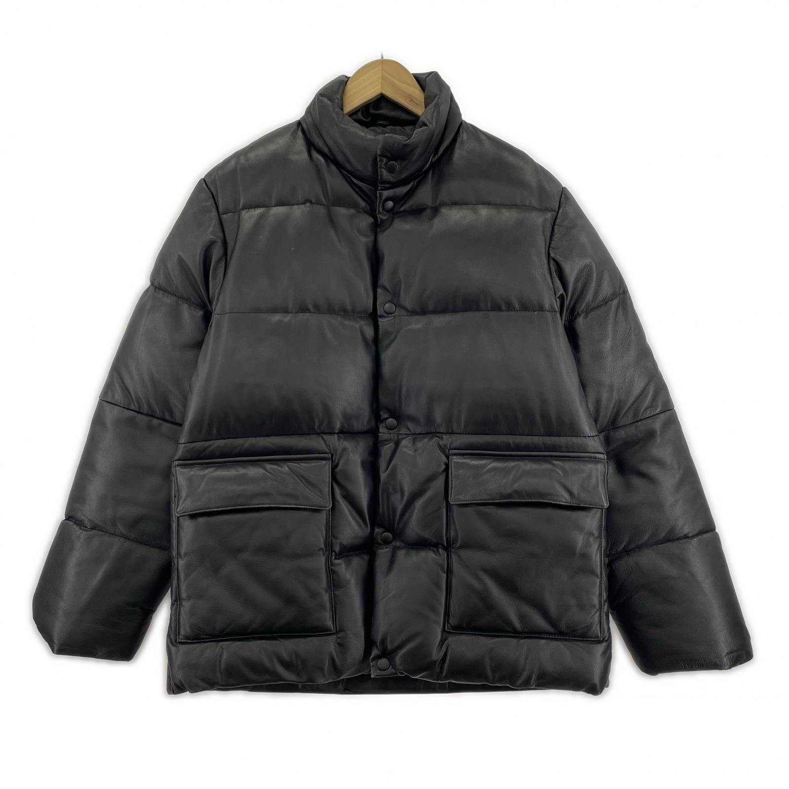 ダウンジャケット Y-2 LEATHER　羊革　黒 M ブラック