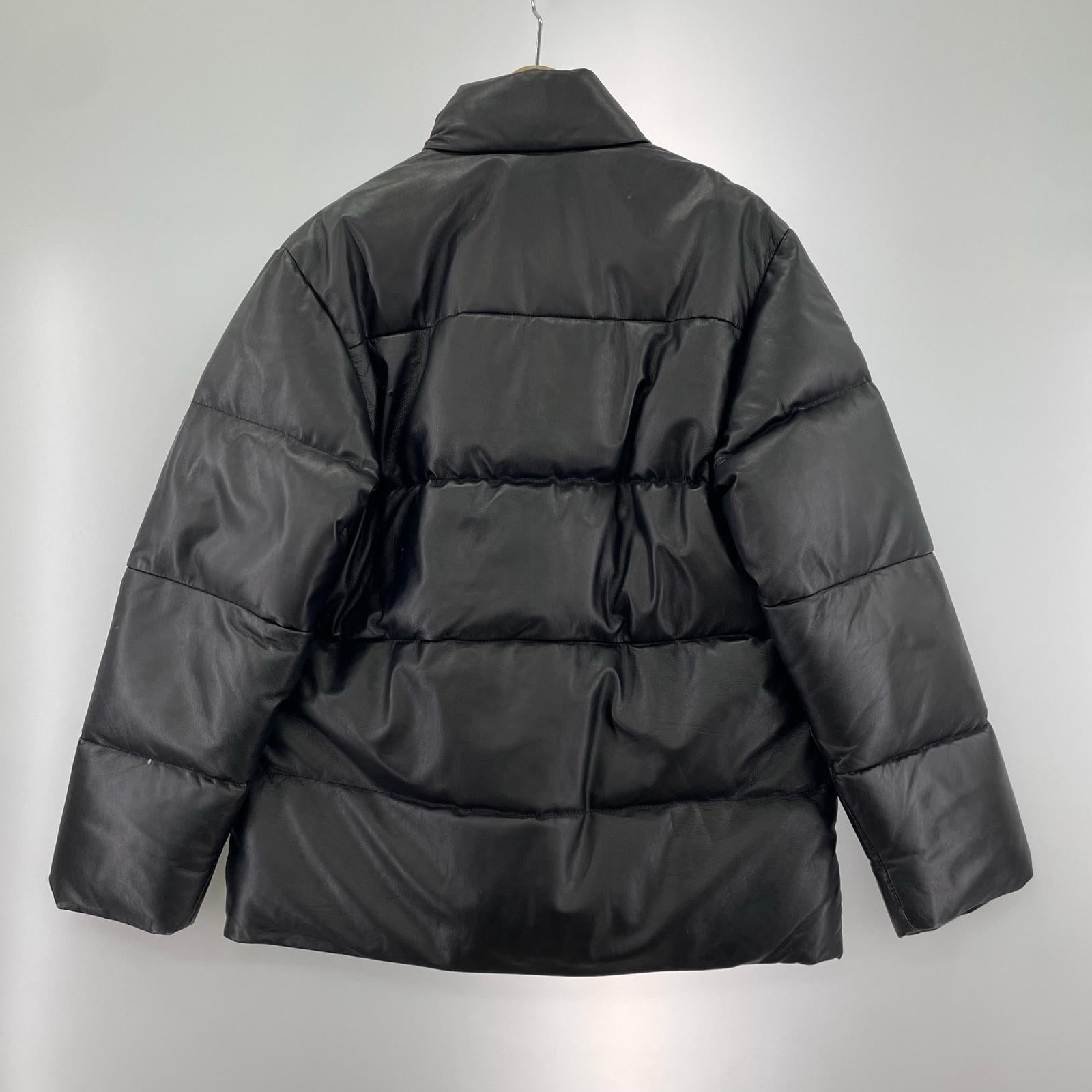 ダウンジャケット Y-2 LEATHER　羊革　黒 M ブラック