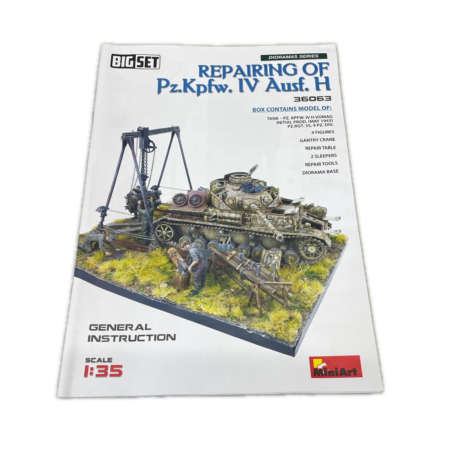 1/35 Pz.Kpfw. IV Ausf. H. 修理中 ビッグセット Pz.Kpfw.Ⅳ Ausf.H.修理中　ビッグセット Mini Art ミリタリープラモ