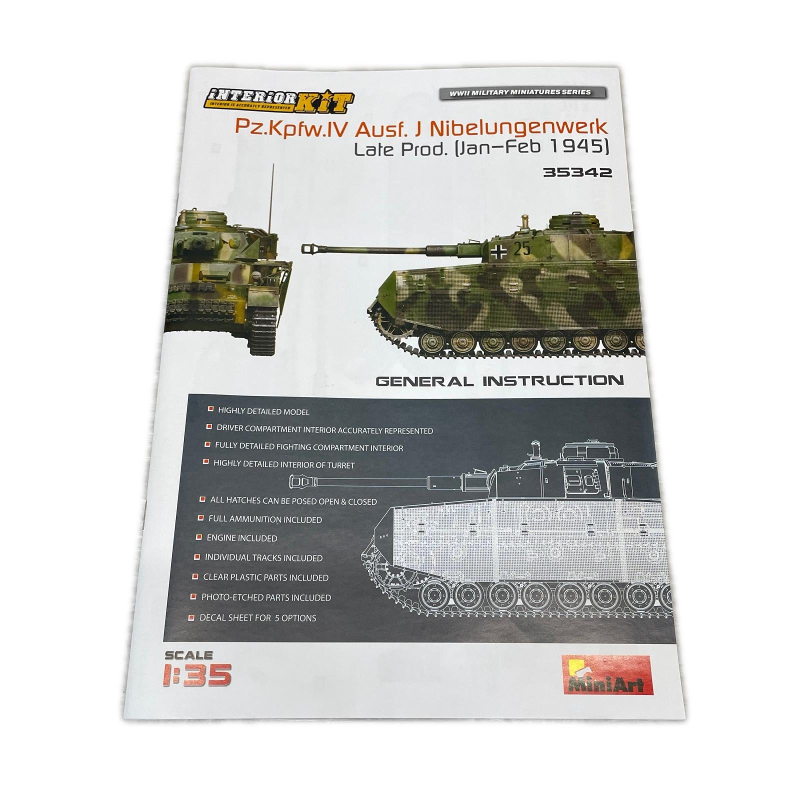 1/35 IV号戦車J型ニーベルンゲン工場製 後期型 ドイツ軍 Ⅳ号戦車 J型ニーベルンゲン工場製　後期型 Mini Art ミリタリープラモ