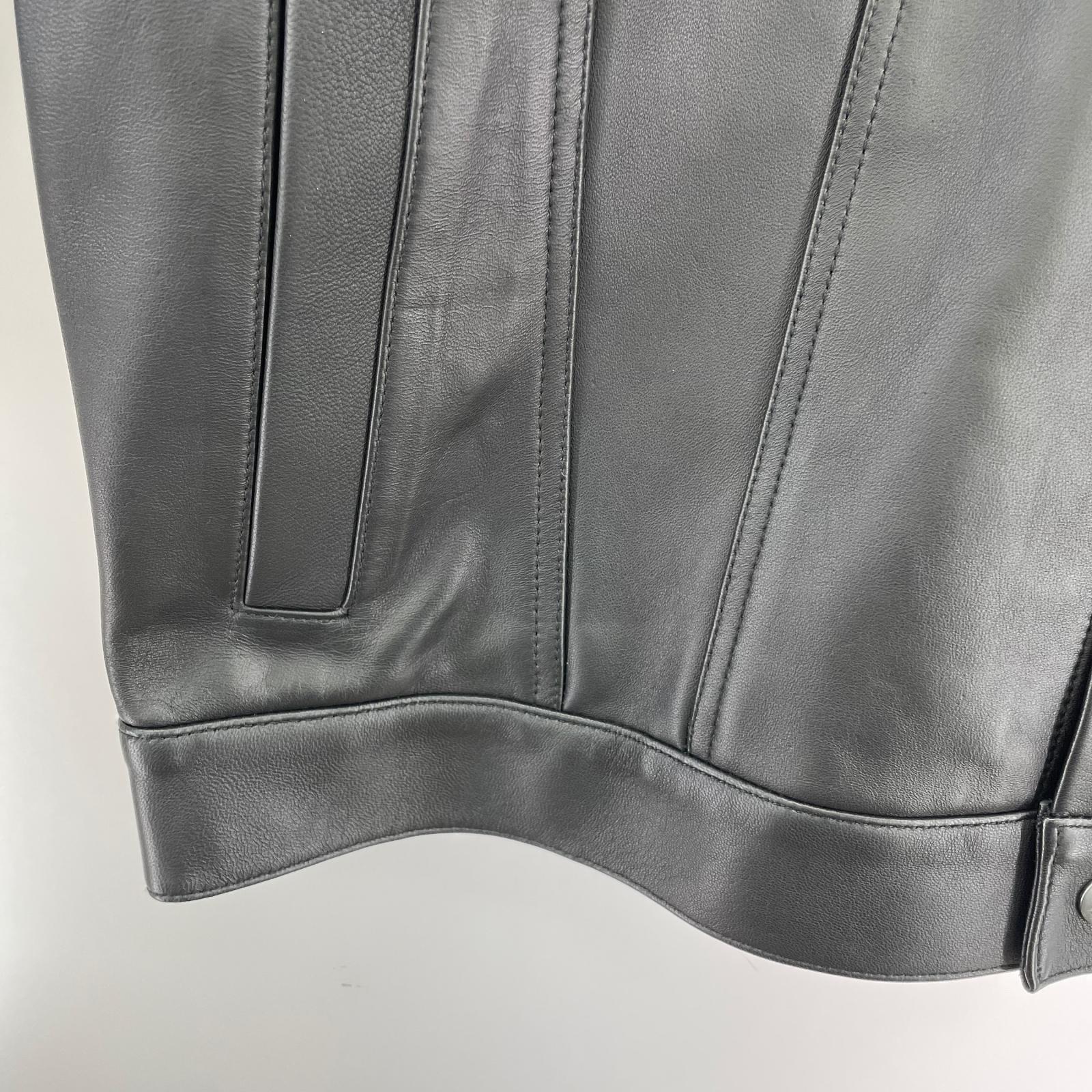 レザージャケット LEATHER TRUCKER JACKET TYPE-2 L L ブラック