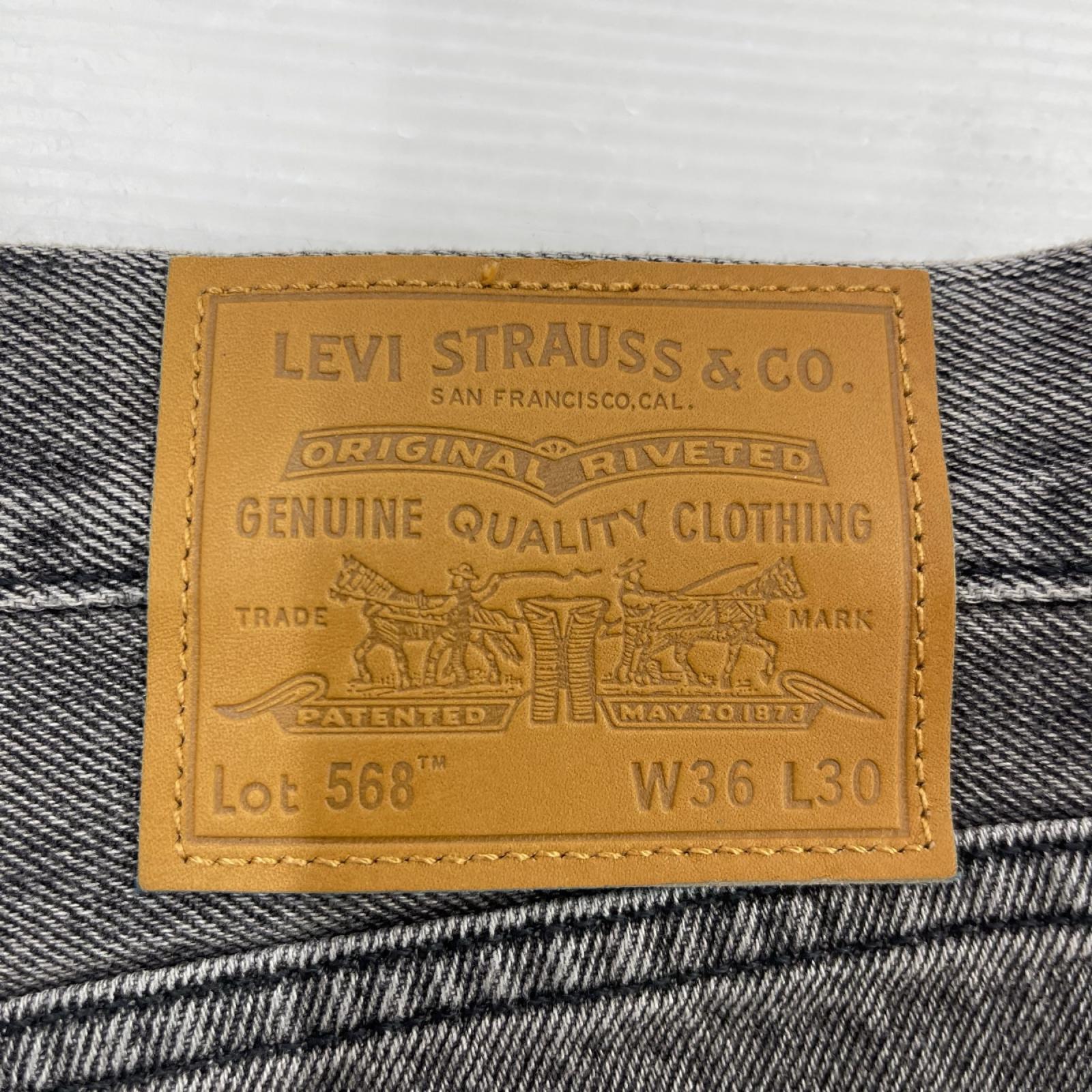 デニムパンツ Levi's PREMIUM 568 後染めﾌﾞﾗｯｸ 36 ブラック