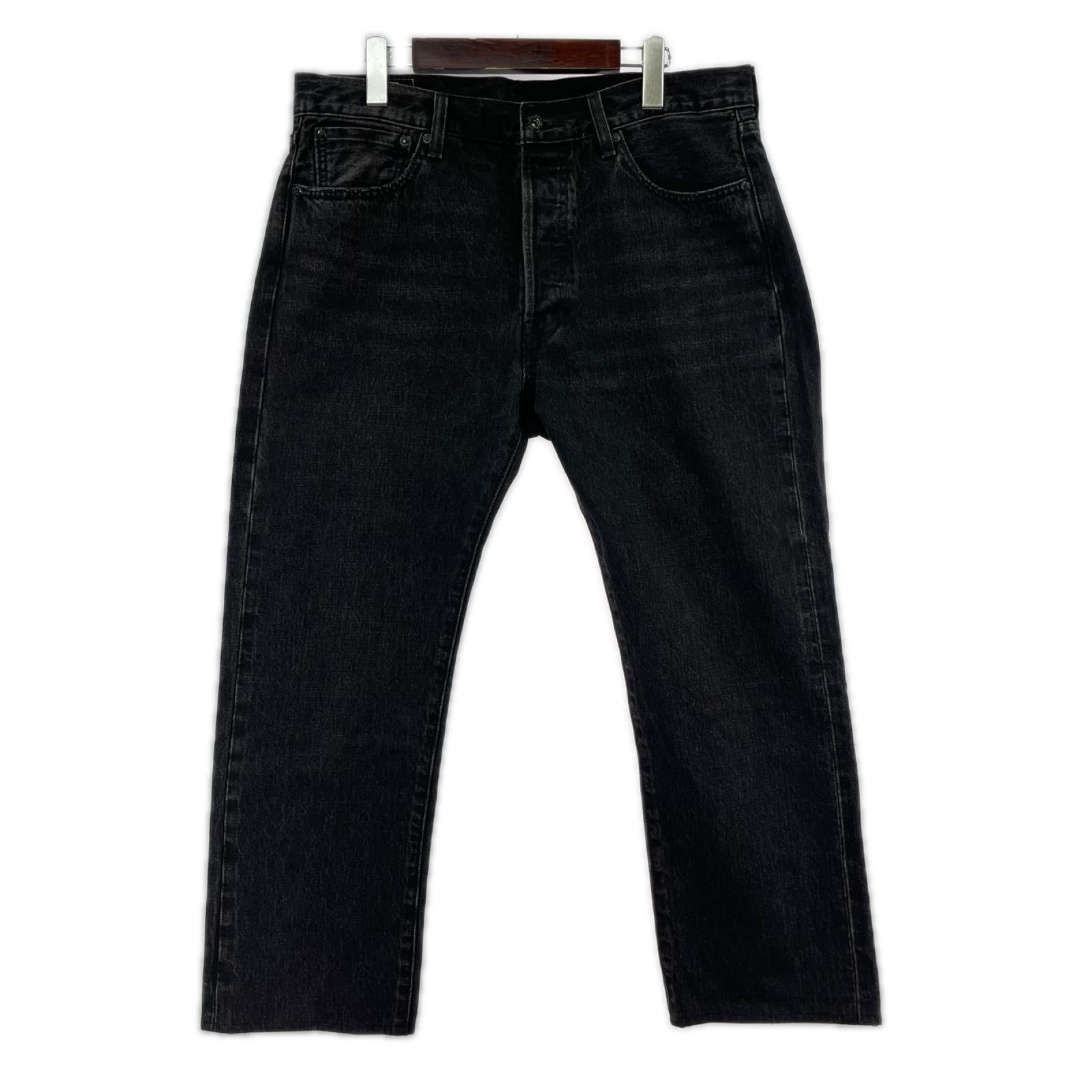 デニムパンツ Levi's PREMIUM 501 後染めﾌﾞﾗｯｸ 赤耳 34 ブラック