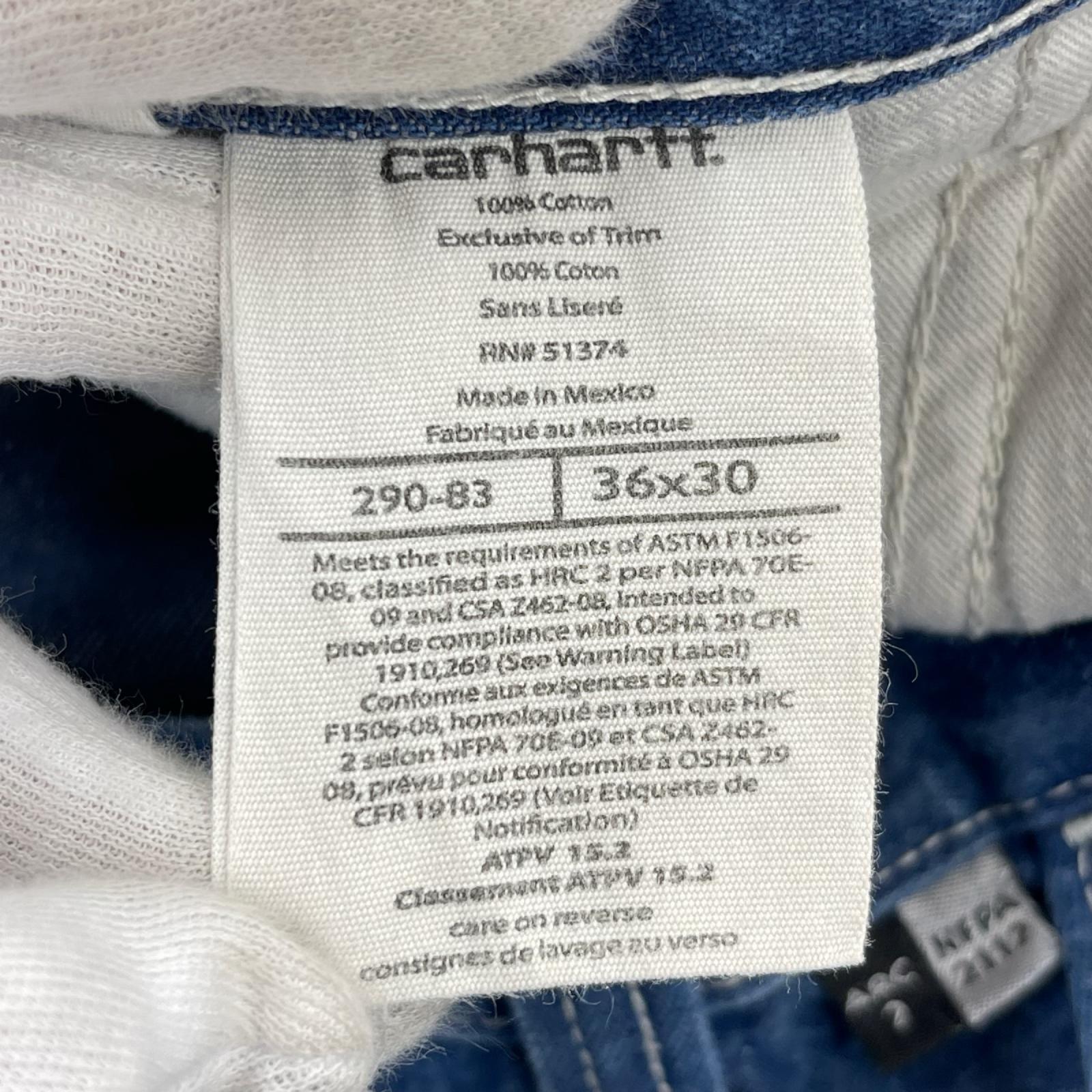 デニムパンツ Carhartt ﾍﾟﾝﾀｰﾊﾟﾝﾂ ｲﾝﾃﾞｨｺﾞ（W36） 36 ブルー