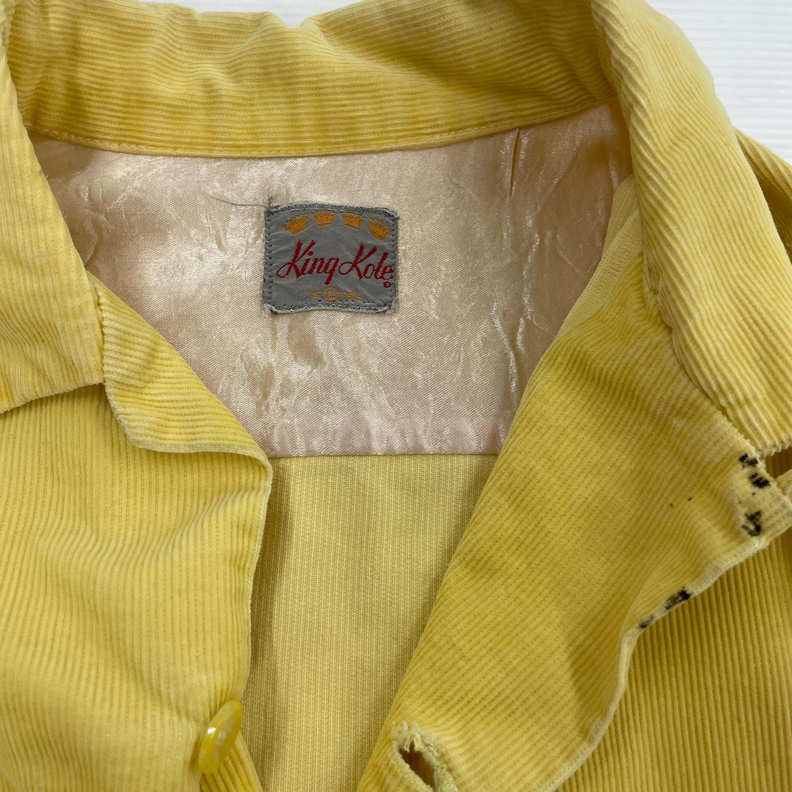 長袖シャツ King Kole 50S コーデュロイシャツ イエロー (L)