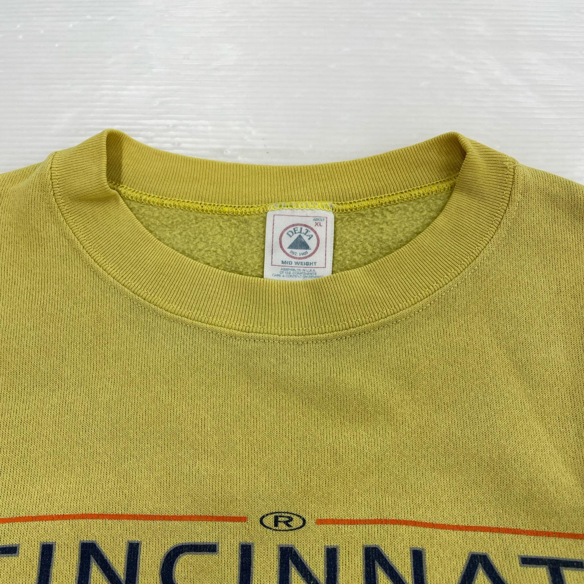 スウェット CINCINNATI 黄 XL イエロー