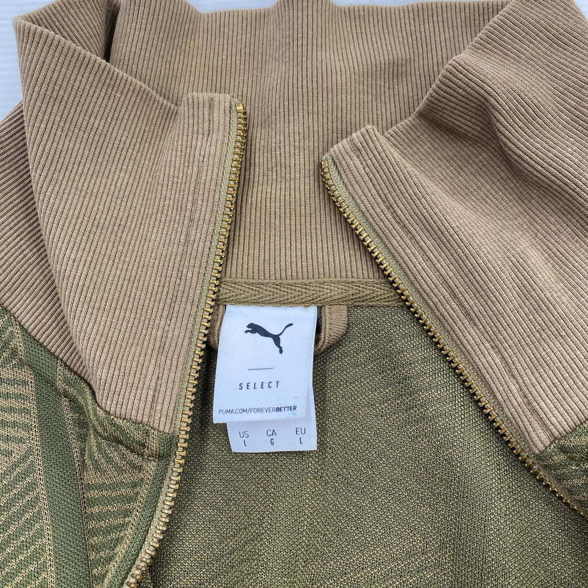 ジャケット 総柄 KHK L L カーキ
