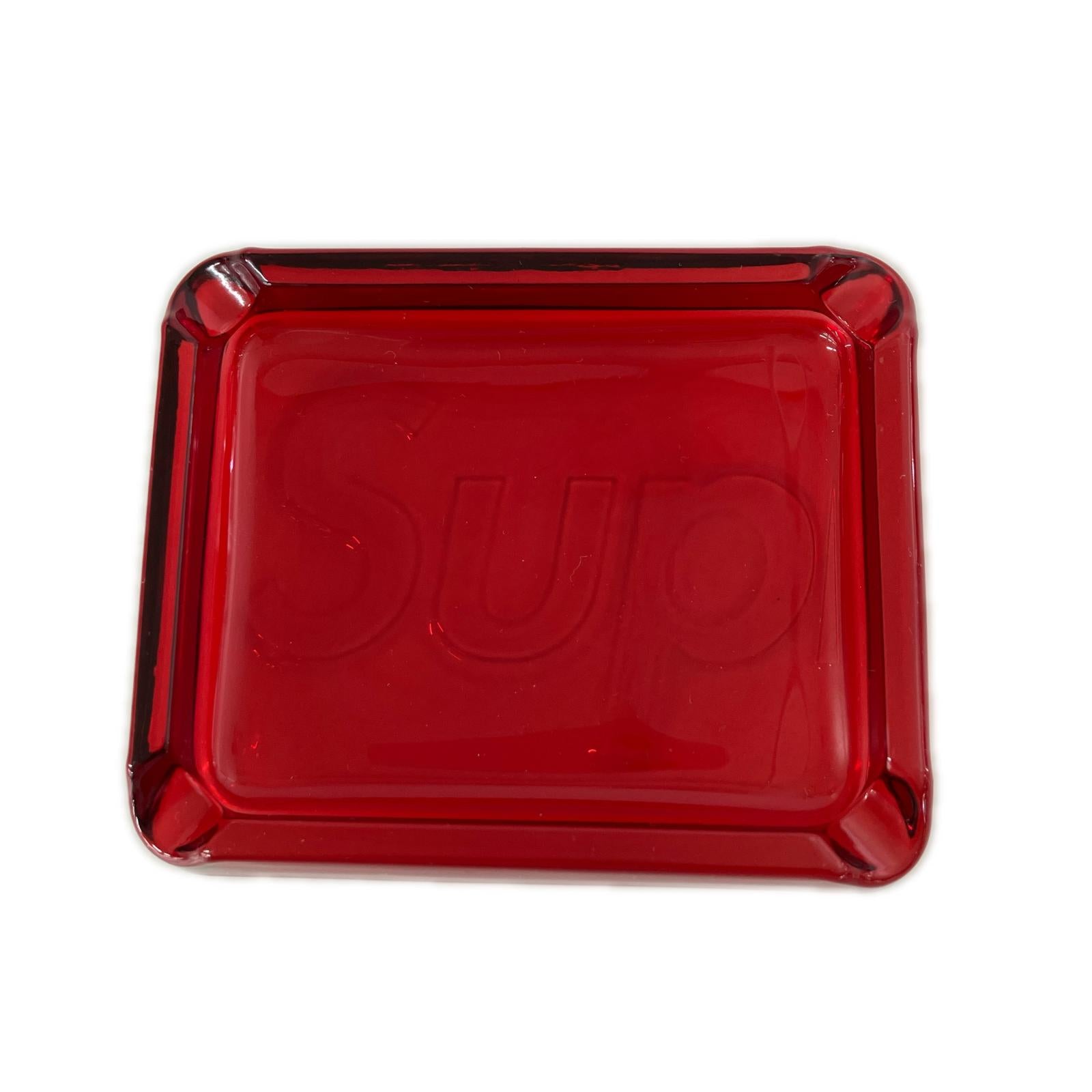 その他アクセサリー Debossed Glass Ashtray Red 灰皿 レッド
