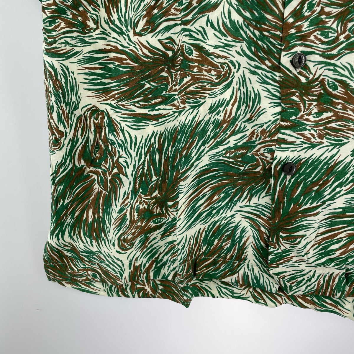 半袖シャツ HORSE RAYON ALOHA SHIRT L グリーン