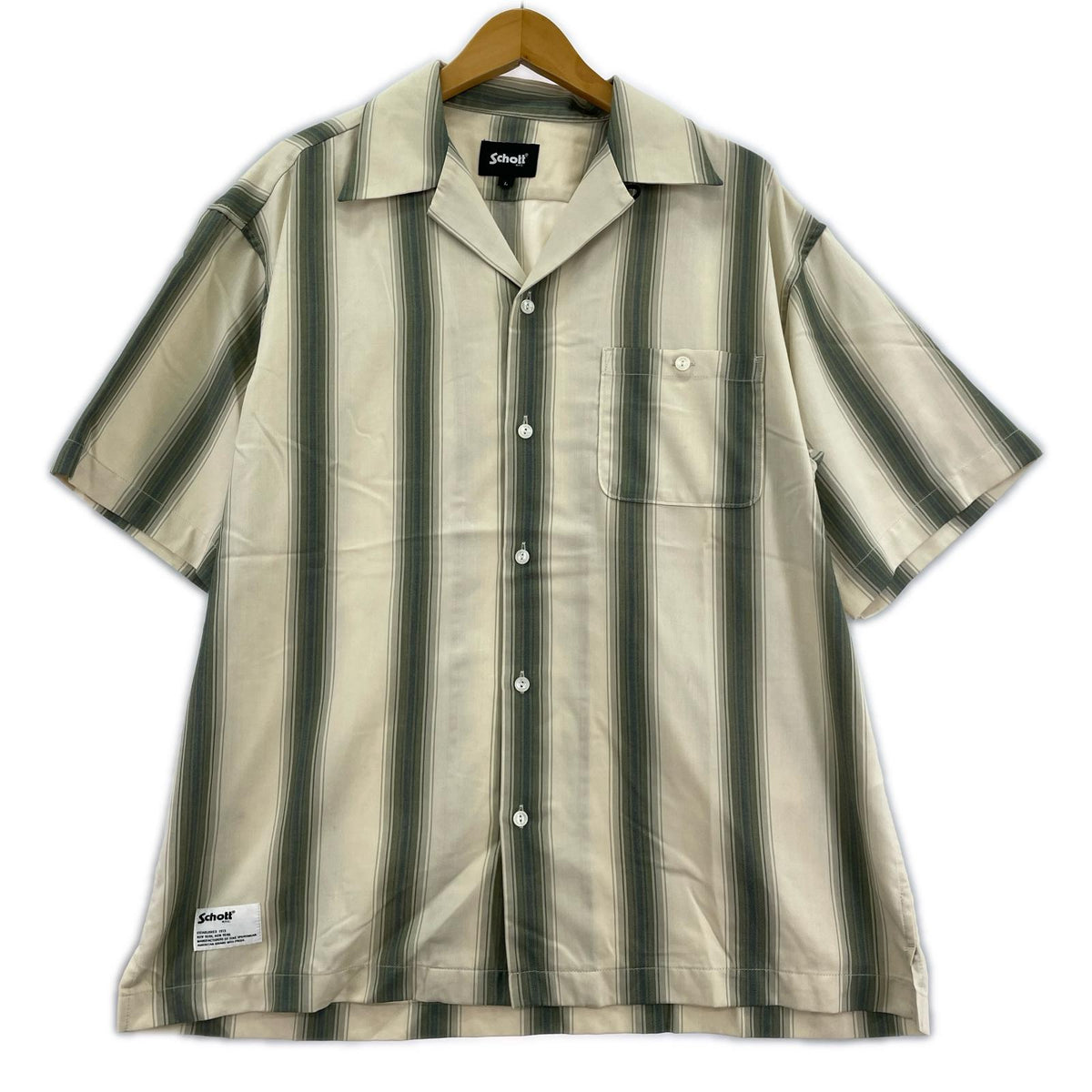 半袖シャツ STRIPE SS SHIRT L グリーン