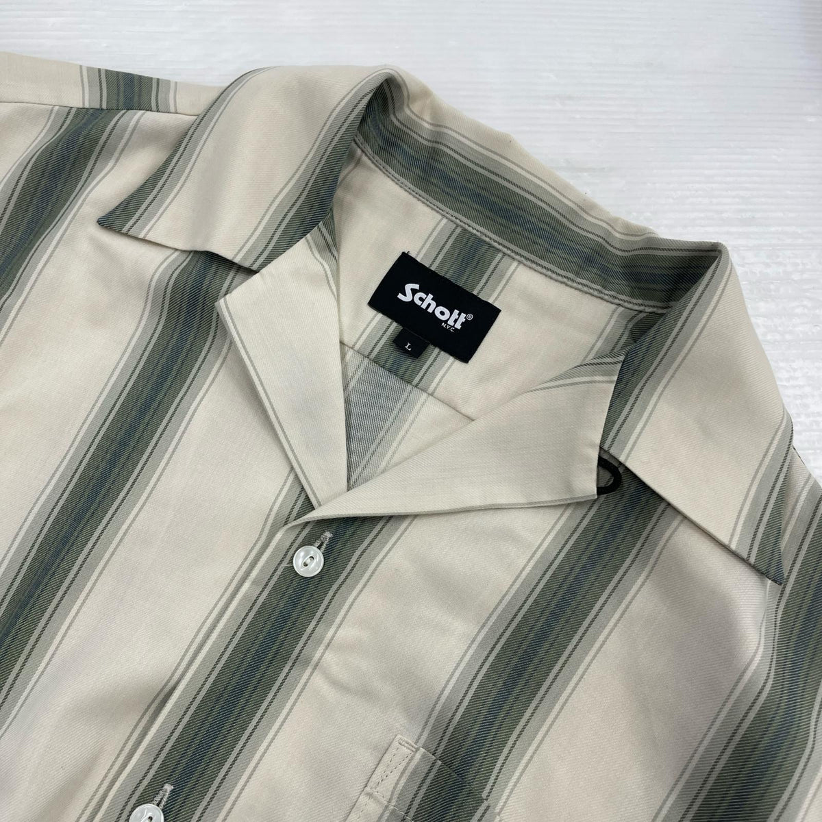 半袖シャツ STRIPE SS SHIRT L グリーン