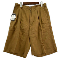 ショートパンツ LINEN SHORTS M ブラウン