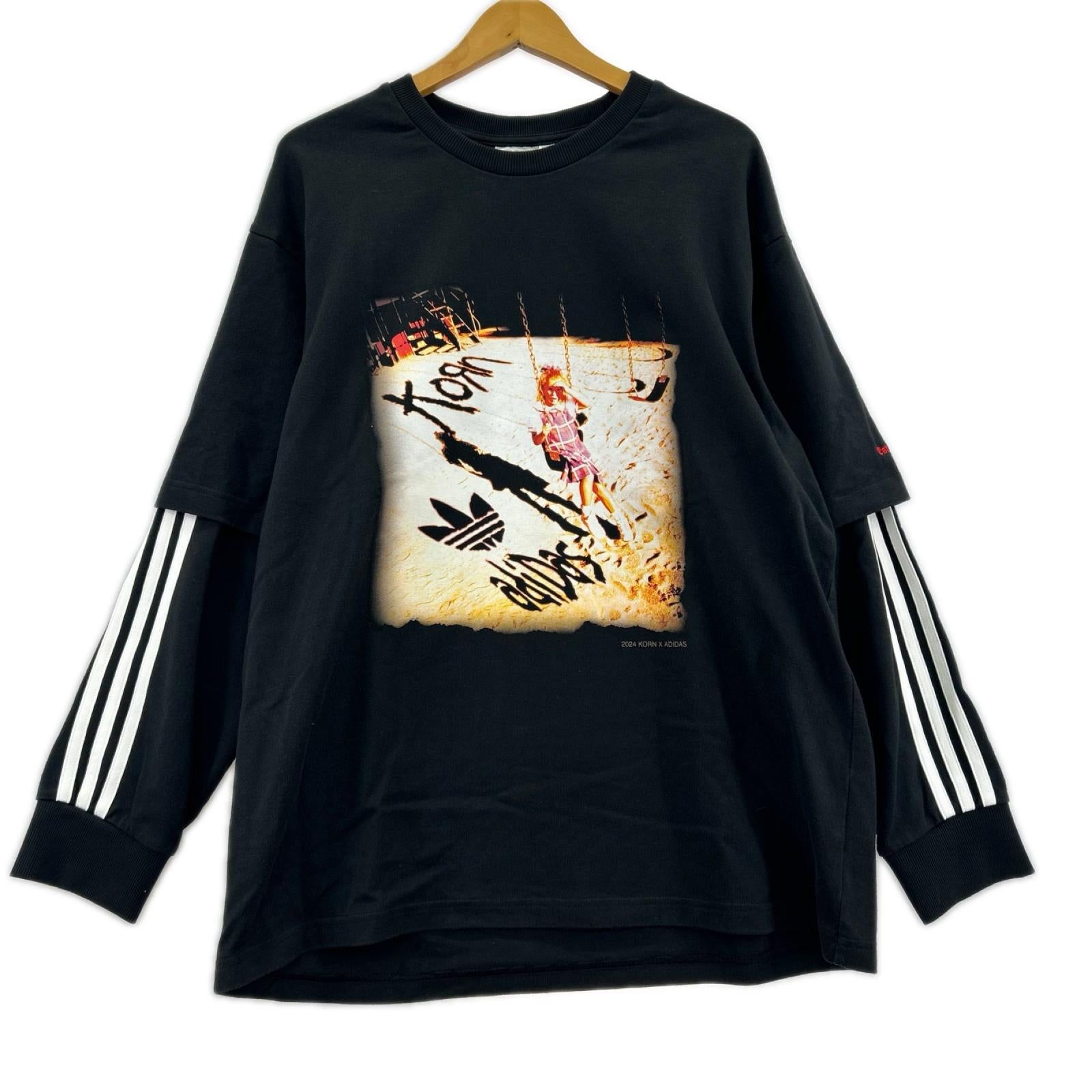 長袖Ｔシャツ ×KORN LONGSLEEVE BLACK (L) L ブラック
