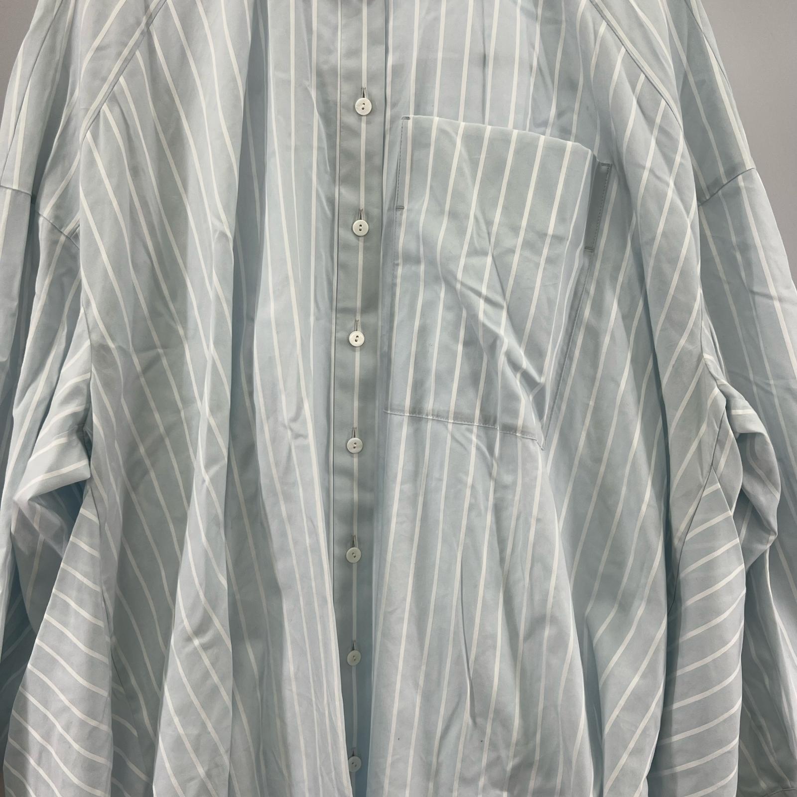 長袖シャツ SLIT SHIRT 青 38 ブルー