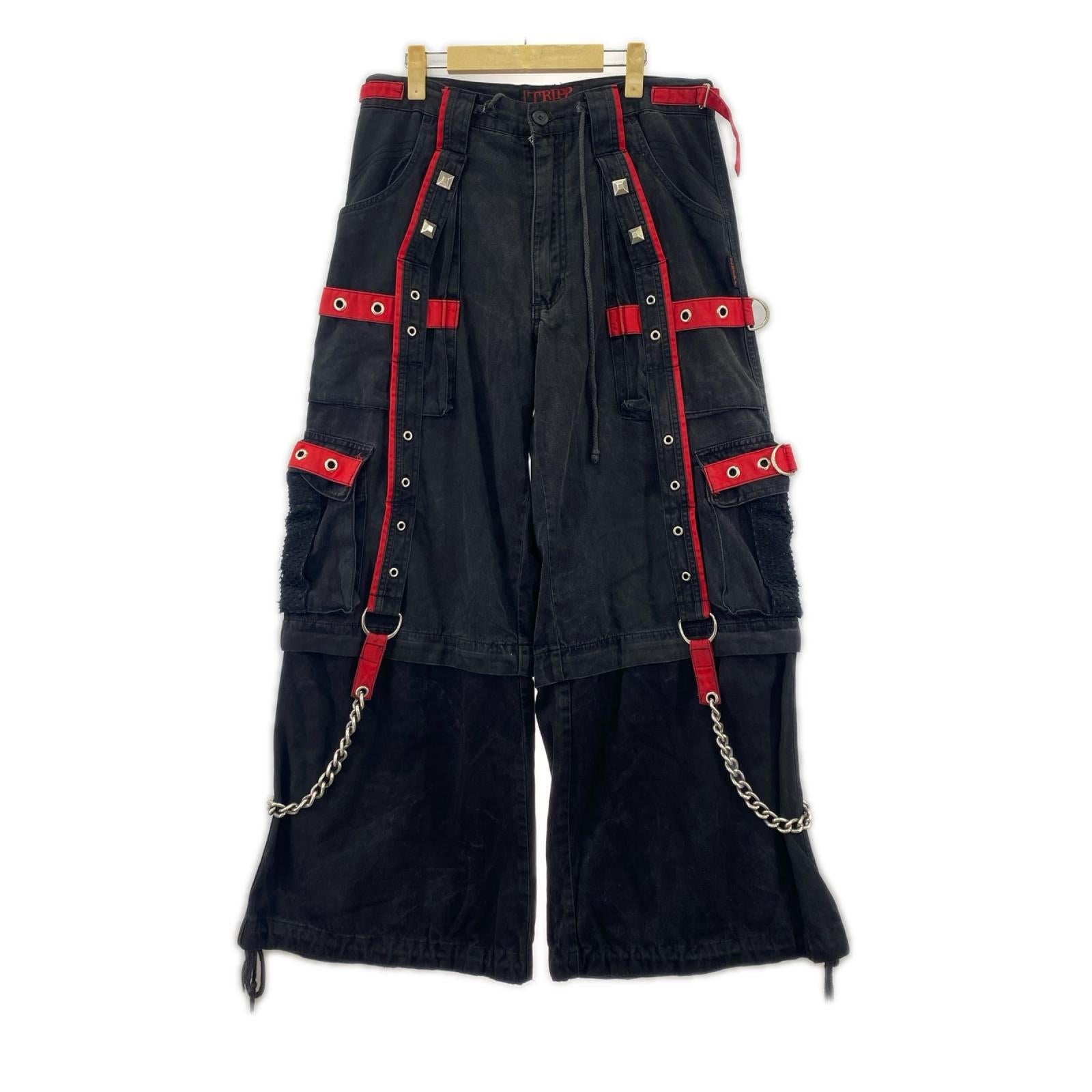 パンツ ﾎﾞﾝﾃｰｼﾞﾊﾟﾝﾂ 黒赤 S