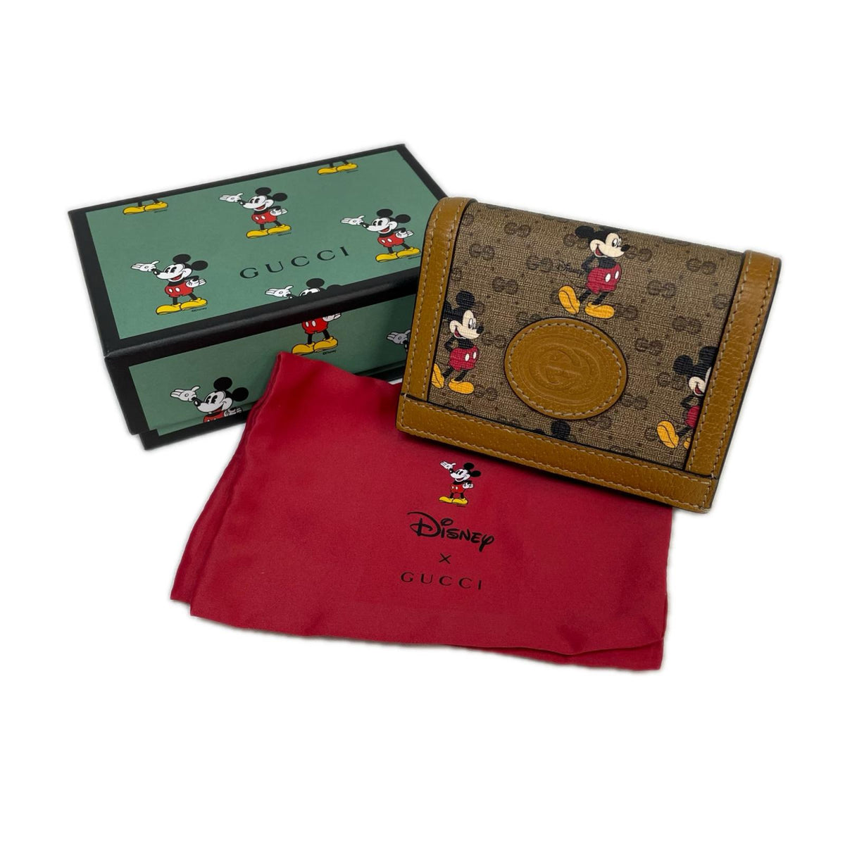 GUCCI/Mickey Mouse GGスプリーム コンパクトウォレット