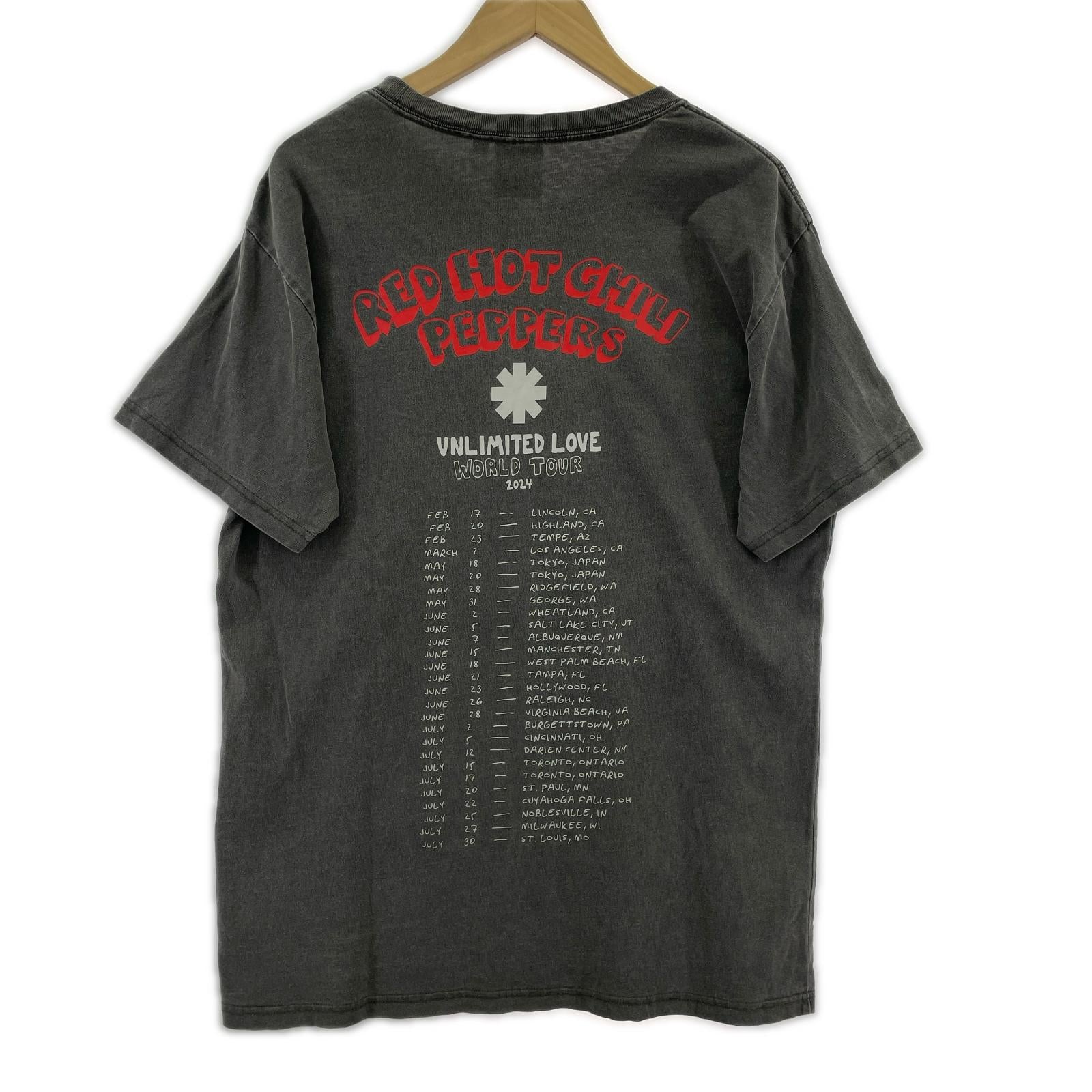 半袖Ｔシャツ 2024 Red Hot Chill Peppers ツアーT グレー (L) L ブラック