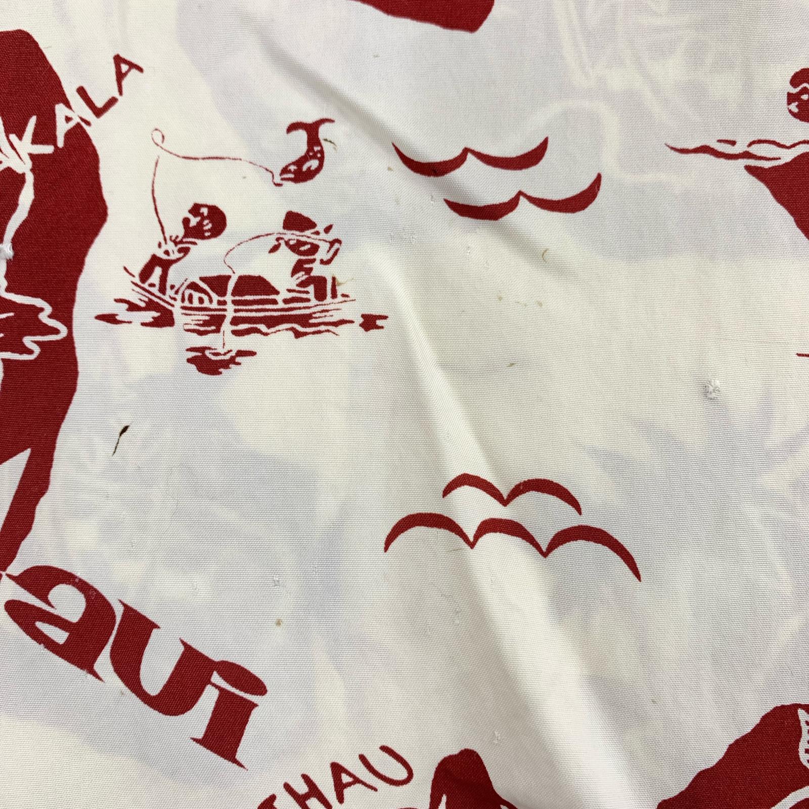 半袖シャツ RAYON HAWAIIAN SHIRT L L ホワイト