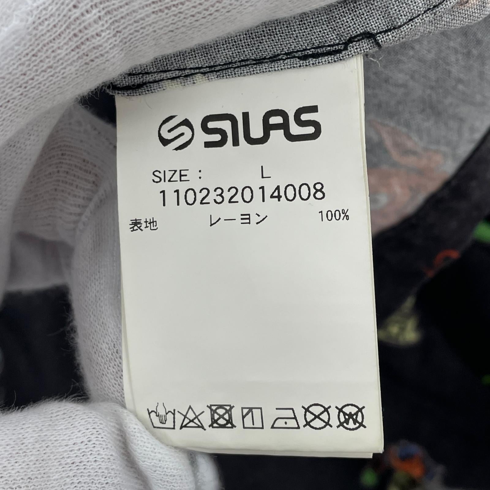 半袖シャツ ×COOP 総柄オープンカラーシャツ BLK L L ブラウン