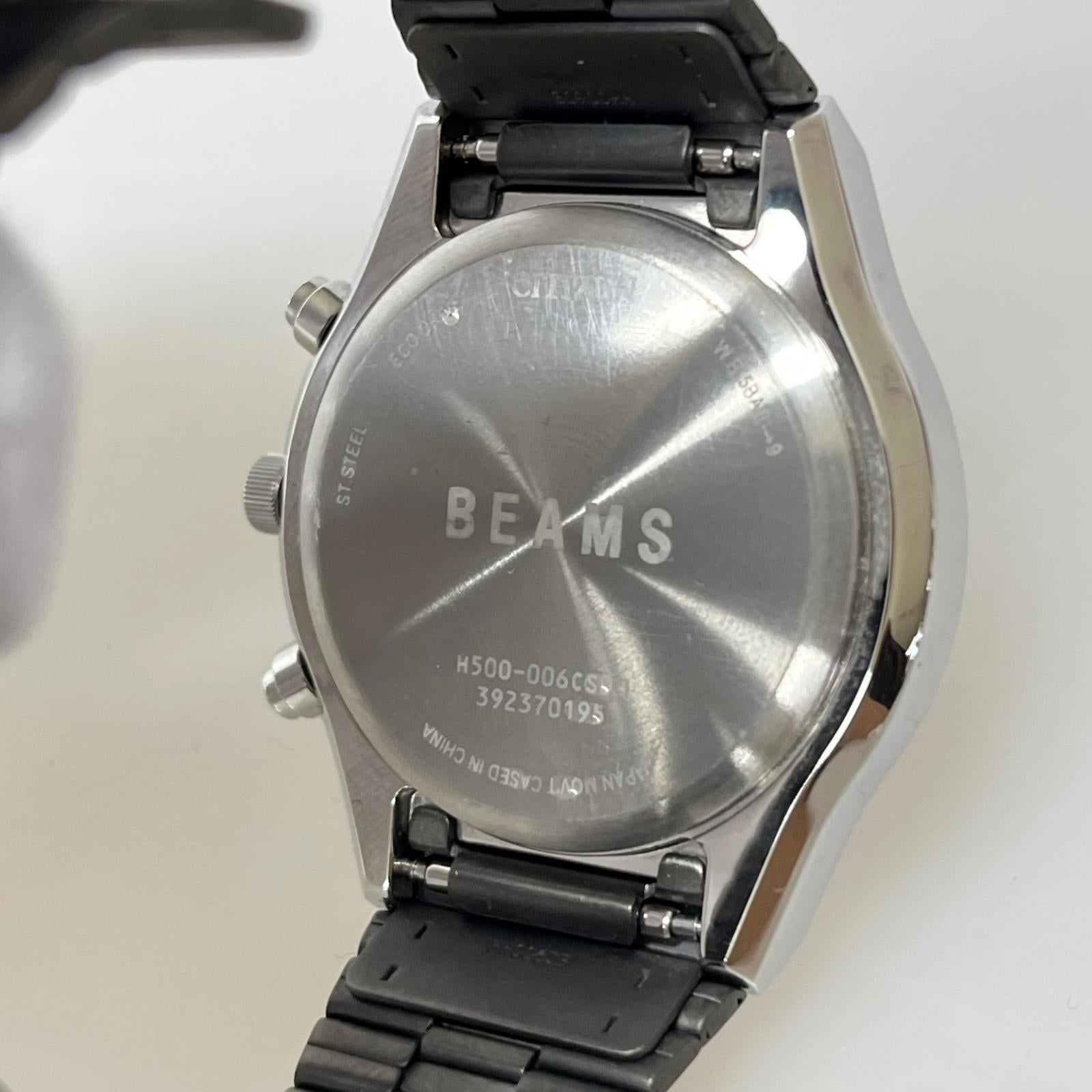 腕時計 CITIZEN×BEAMS クロノグラフ 腕時計 ブラック