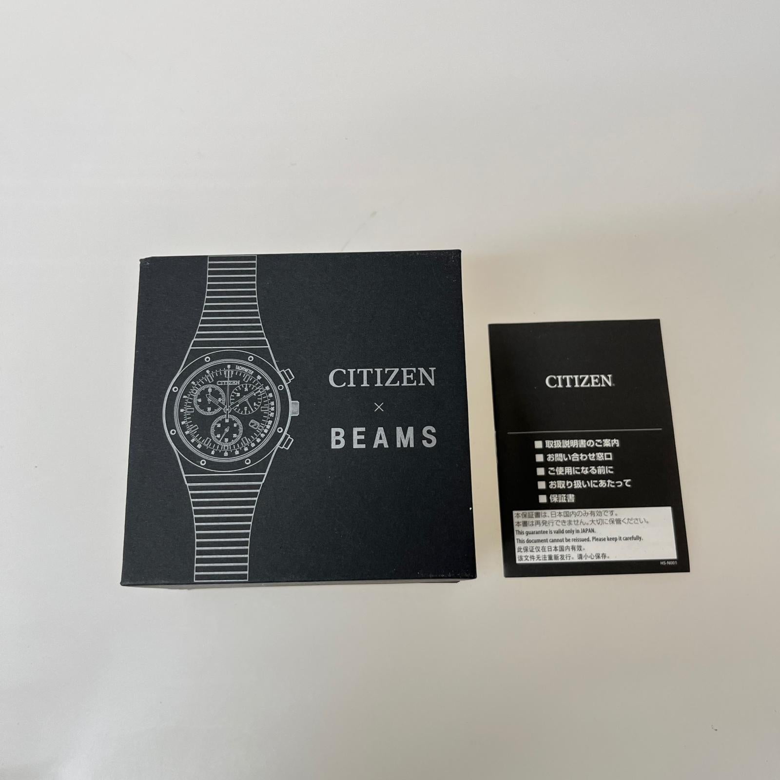 腕時計 CITIZEN×BEAMS クロノグラフ 腕時計 ブラック