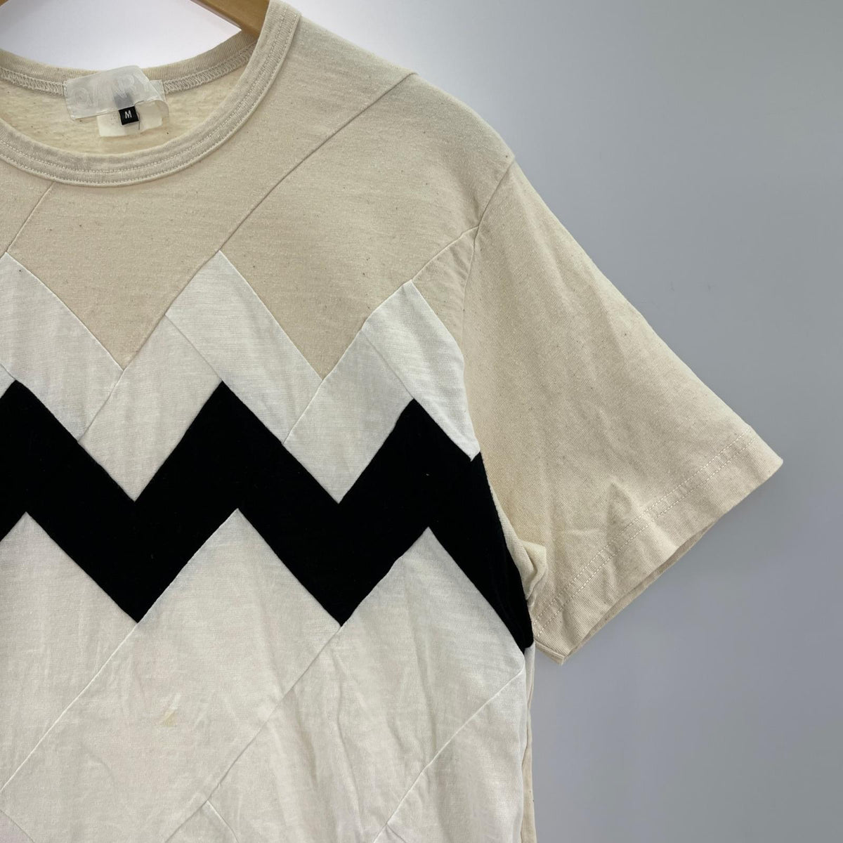 半袖Ｔシャツ パッチワーク M 生成 M ベージュ