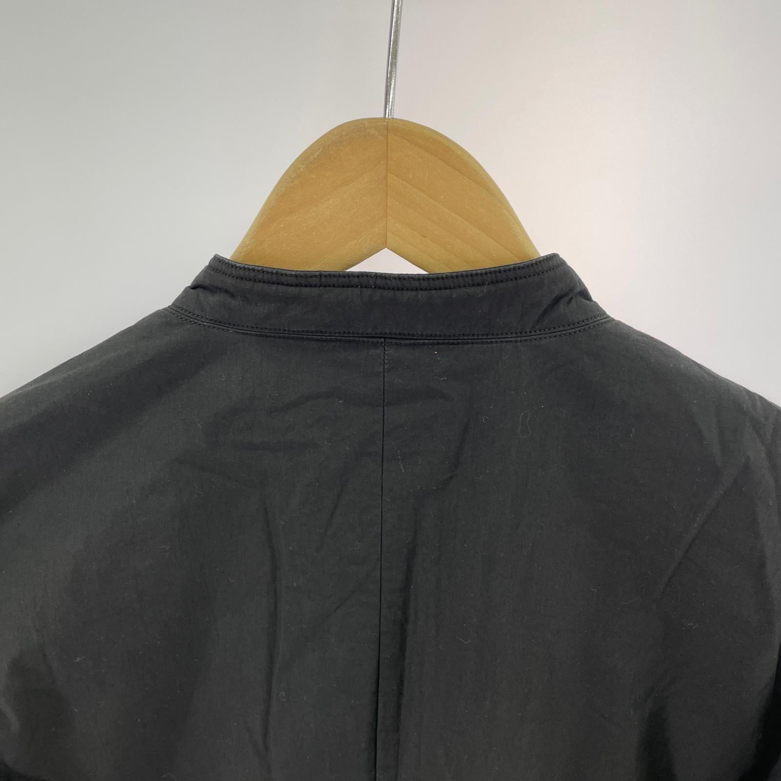 テーラードジャケット 山内 ノーカラー 黒 19ss33 (3) 3 ブラック
