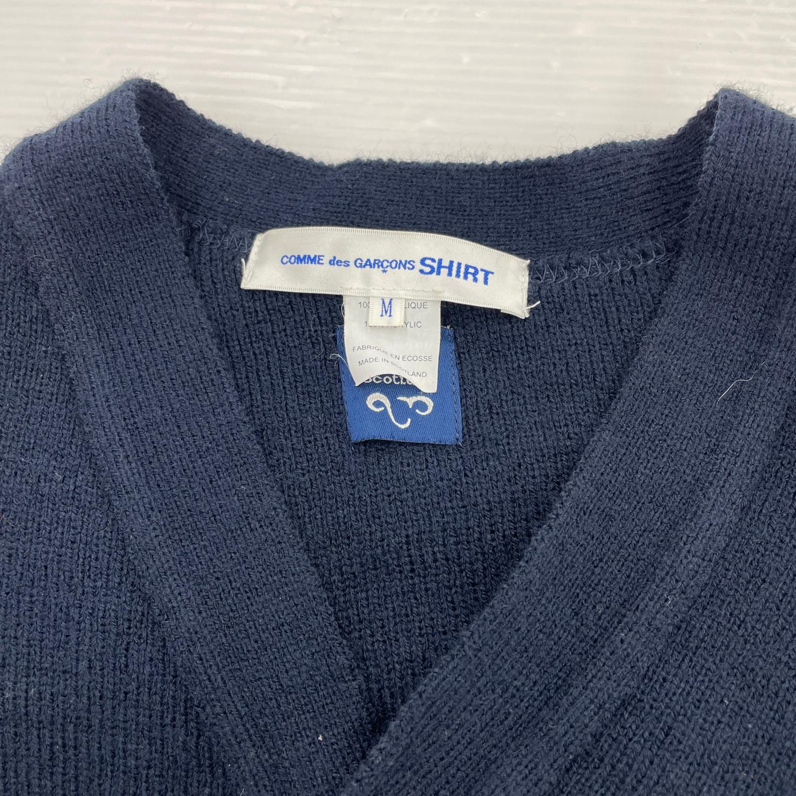 カーディガン ×Lochaven of SCOTLAND ニット 紺 (M) M ネイビー