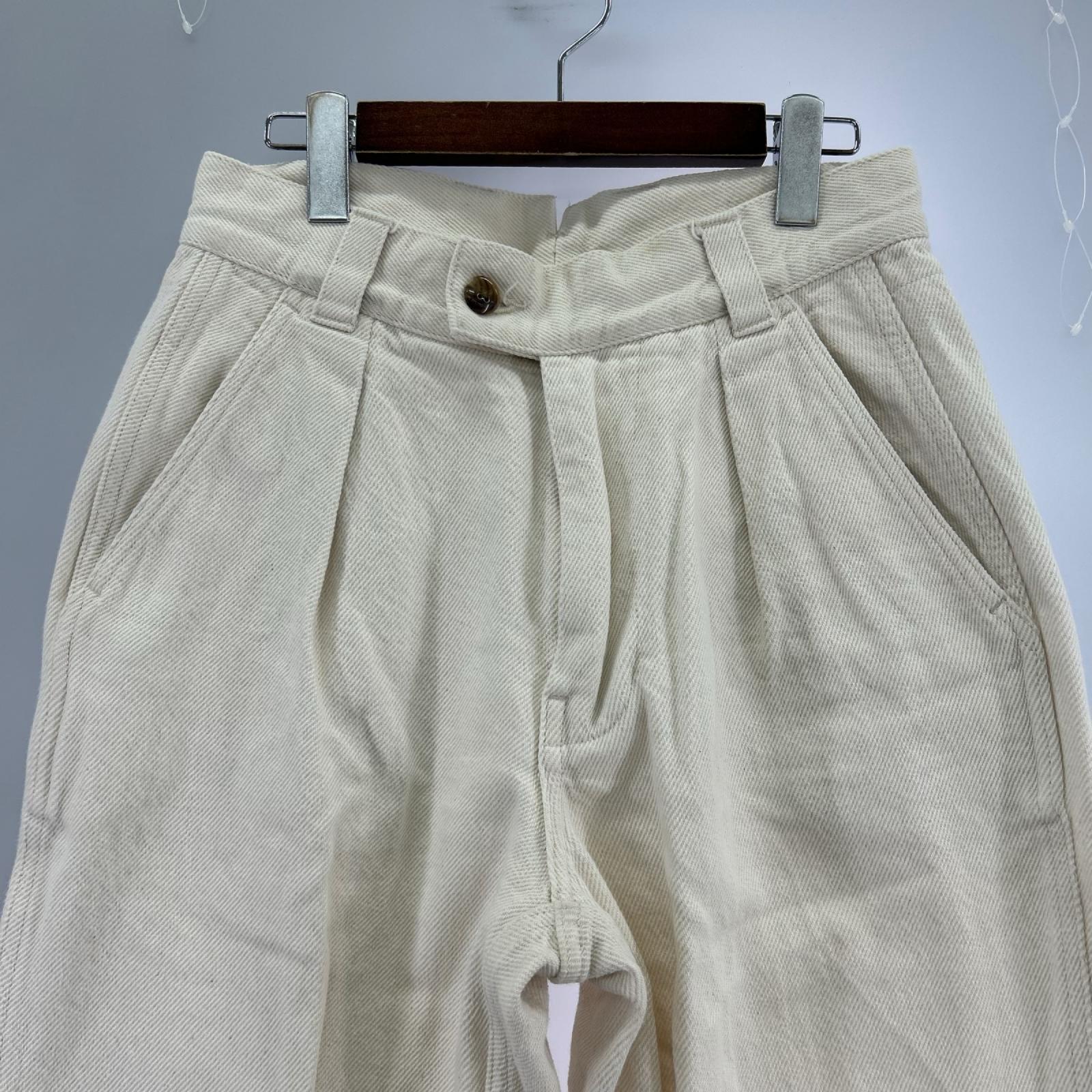 パンツ ｺｯﾄﾝﾍﾋﾞｰ 1ﾀｯｸﾊﾟﾝﾂ 白 (1) ホワイト