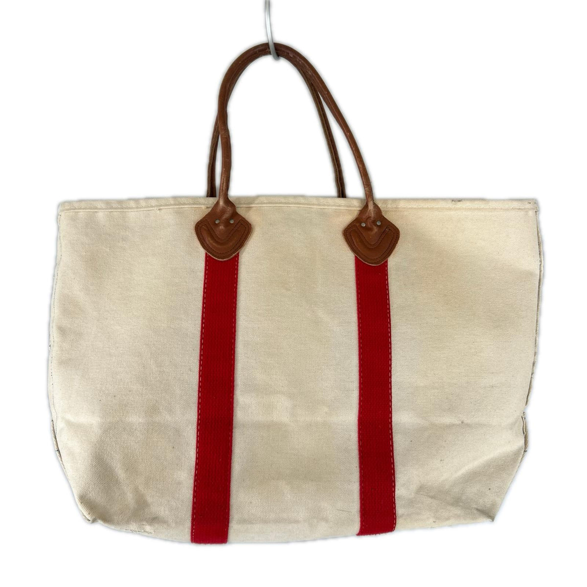 その他バッグ 80~90s leather handle red L ホワイト