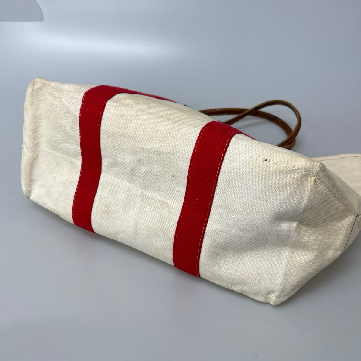 その他バッグ 80~90s leather handle red L ホワイト