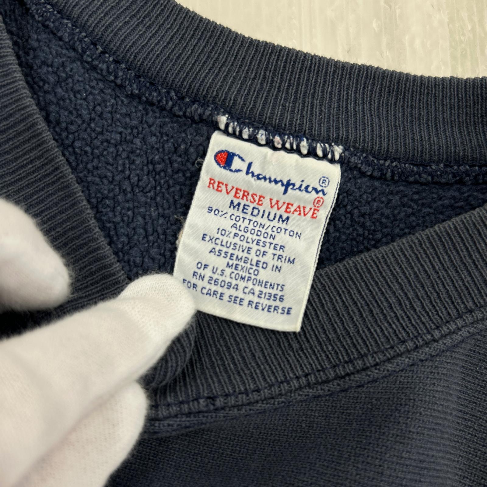 スウェット 90s REVERSE WEAVE ネイビー M M ネイビー
