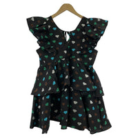 チュニック Heart Jacquard Tunic ハート総柄 黒 (F) ブラック