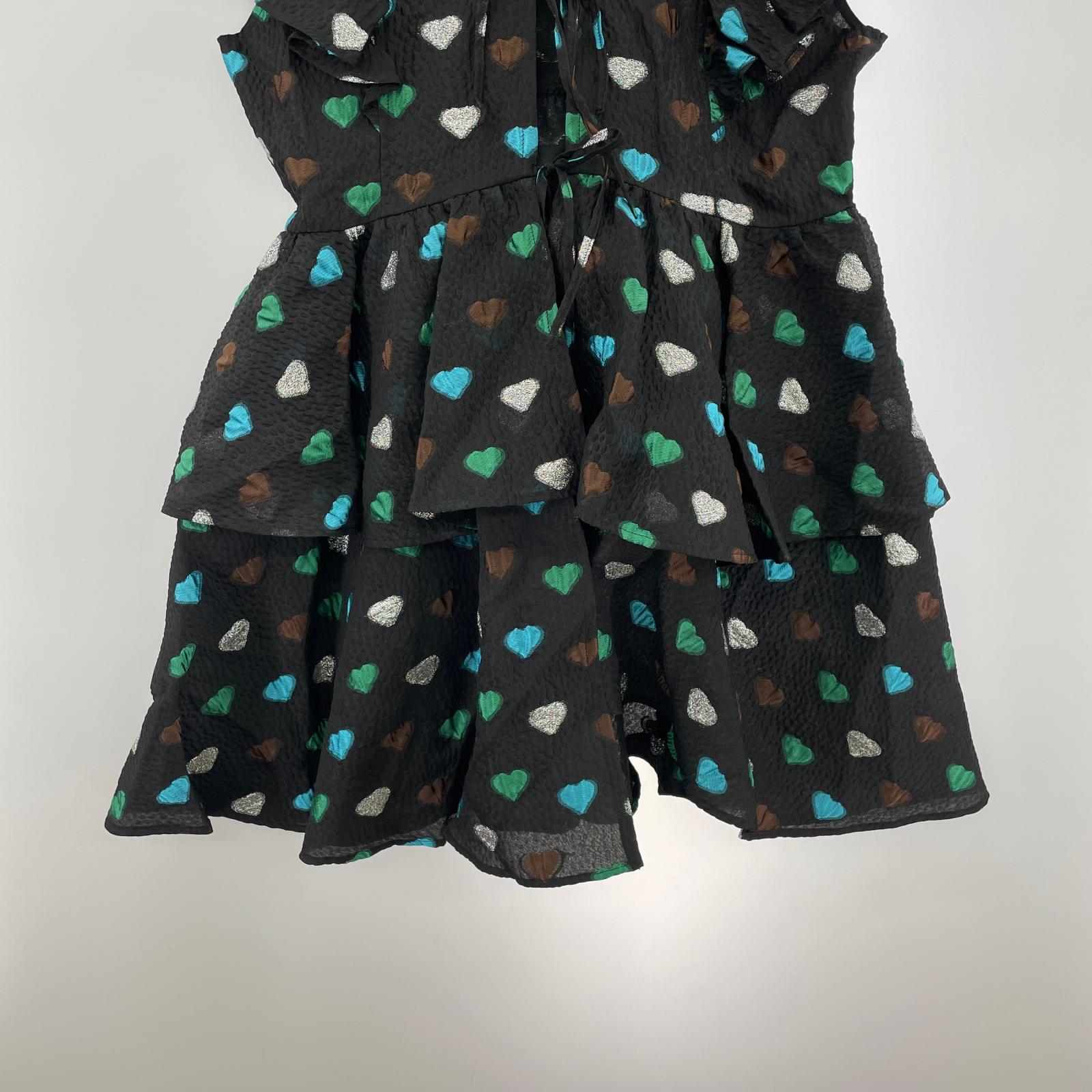 チュニック Heart Jacquard Tunic ハート総柄 黒 (F) ブラック