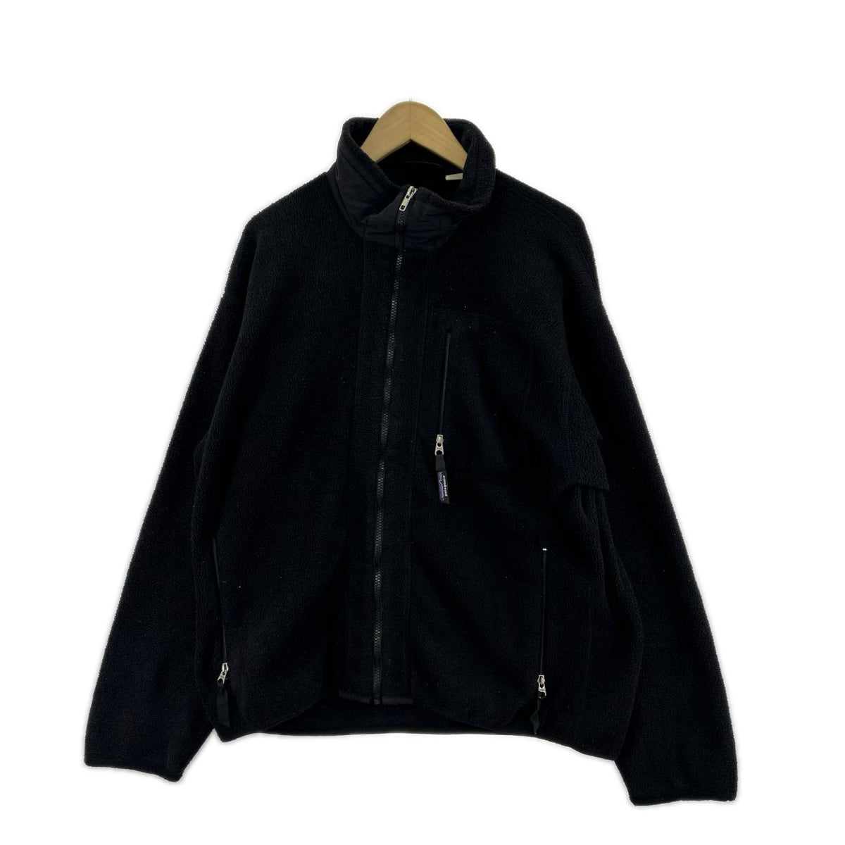 ジャケット ｼﾝﾁﾗﾌﾘｰｽｼﾞｬｹｯﾄ 米国製 黒 M ブラック